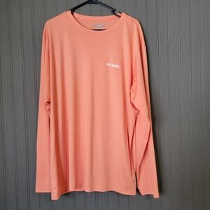 Columbia PFG Terminal Tackle Long Sleeve Shirt Omni-Shade UPF 50 Orange Men's XL